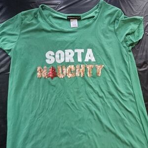 Green Sorta Naughty T-Shirt and Leggings Outfit